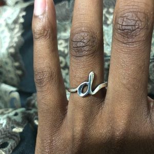 James Avery script initial “d” ring